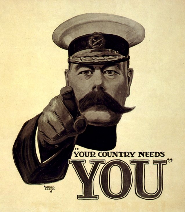 Your Country Needs You British recruitment poster